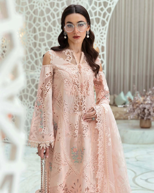 Peach Color Lawn Dress for Eid Collection