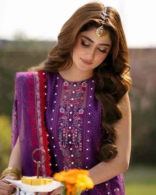 Purple Lawn Unstitched Suit Design for Eid Collection 2026