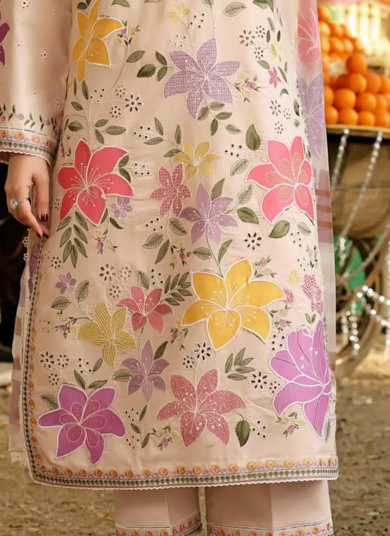 3pcs Embroidered Eid Dress