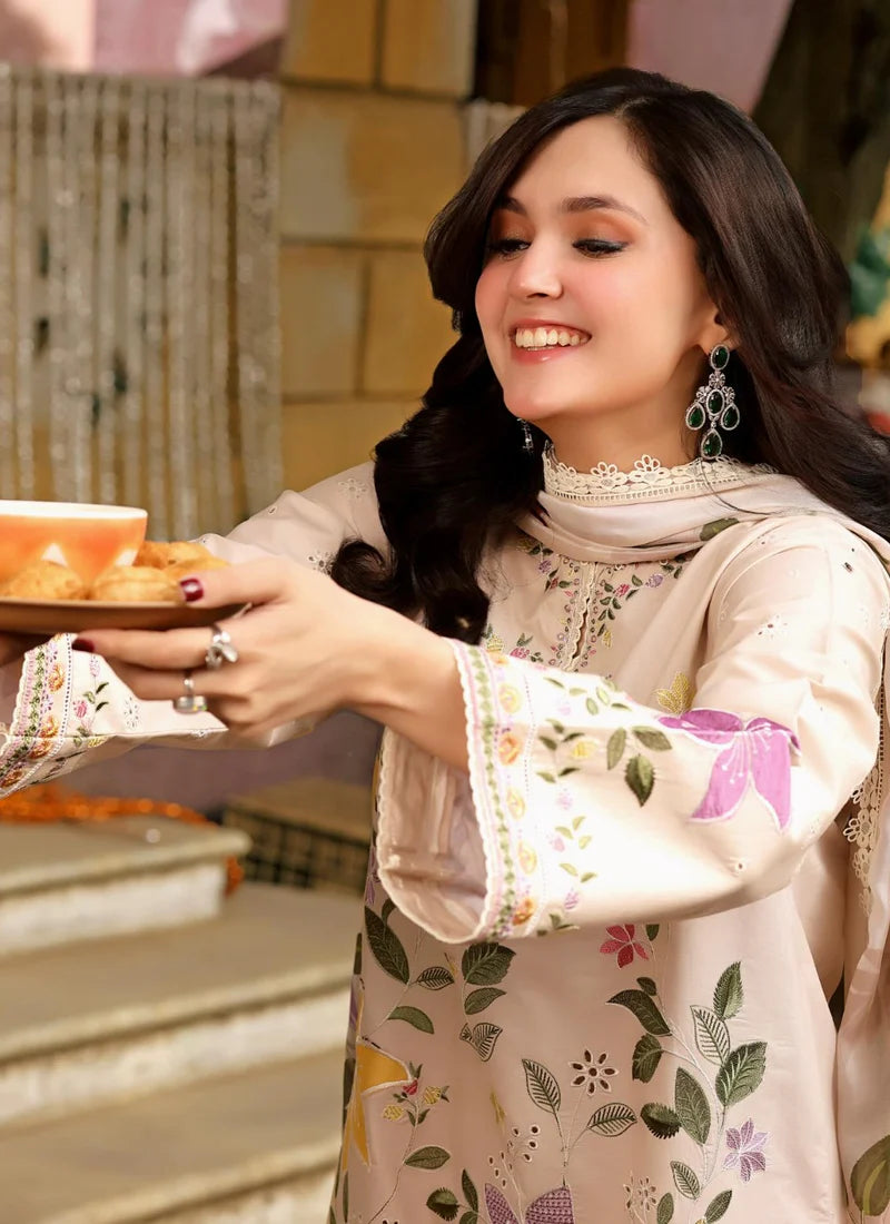 3pcs Embroidered Eid Dress