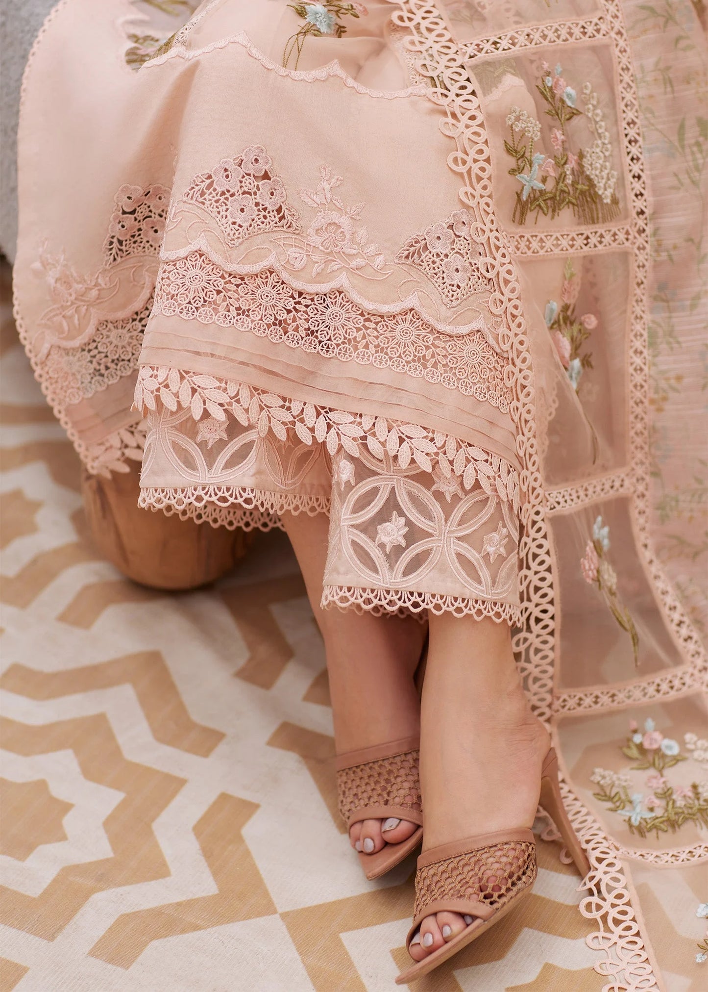 Daman Embroidery for Lawn Dress designed for women Eid collection