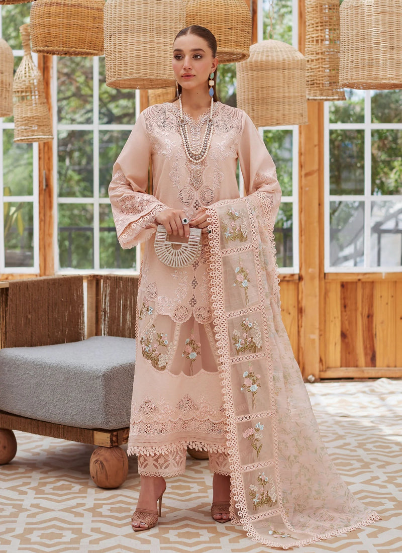 Festive and Eid Collection Dress in Peach Orange Color