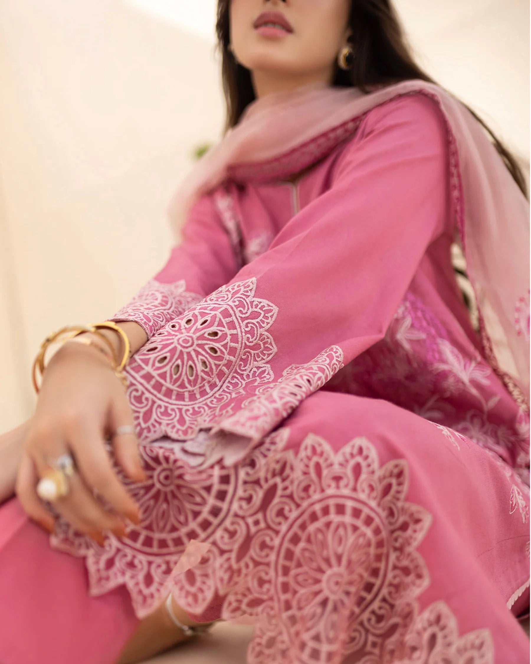 Modern Embroidery Design on Lawn dress for Summer Collection