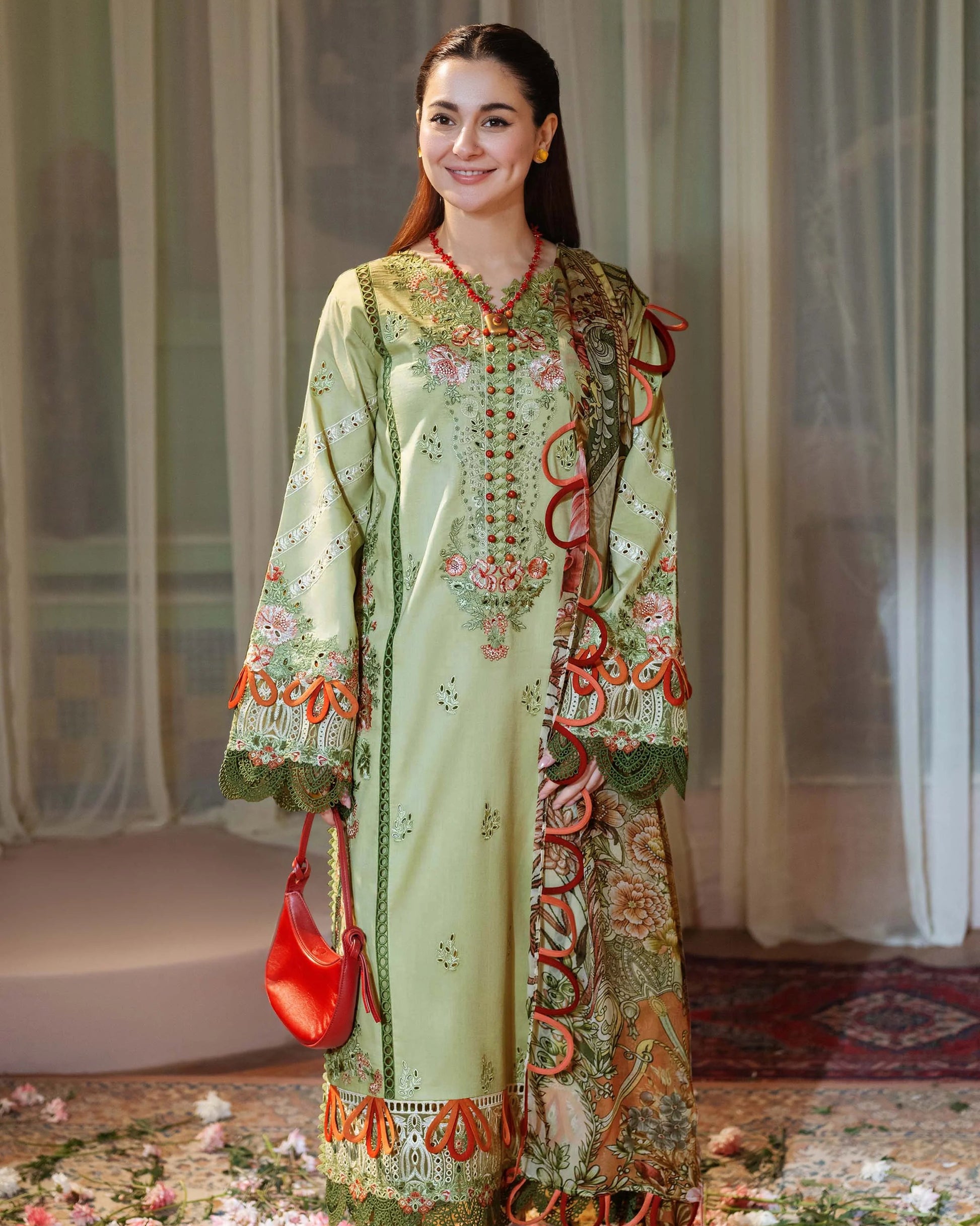 Luxury Embroidered Lawn Dress for Festive Collection