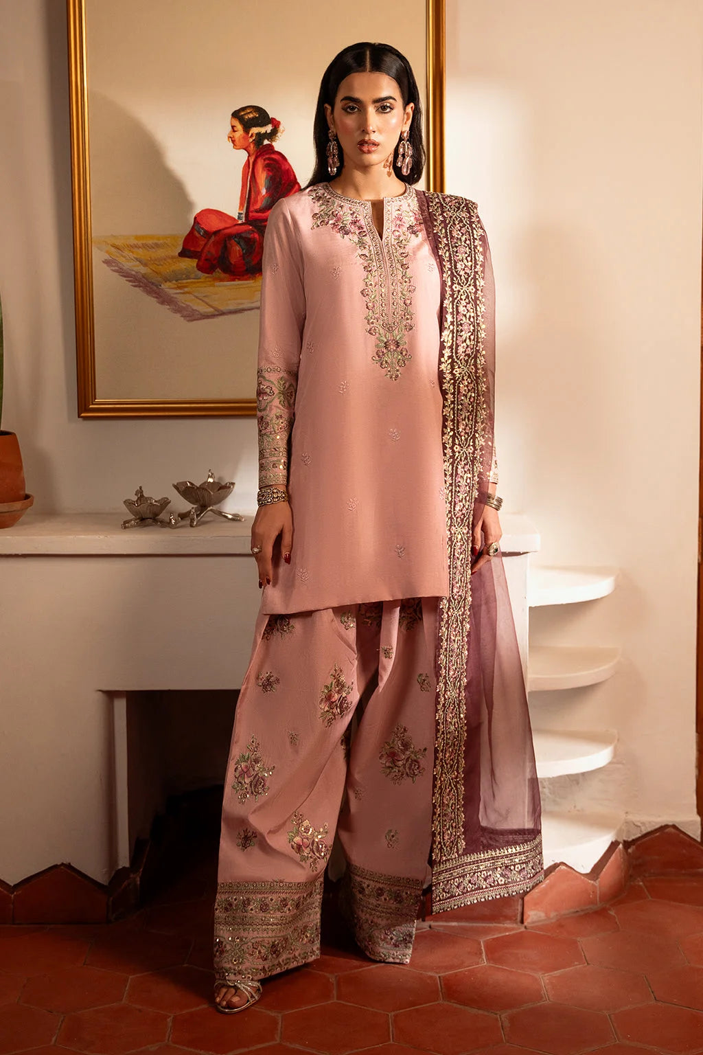 Royal Look Embroidery on Festive Lawn Collection Dress