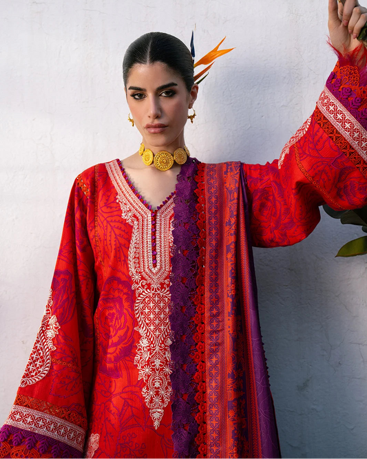 Premium Embroidered Lawn Dress for Women Eid Collection