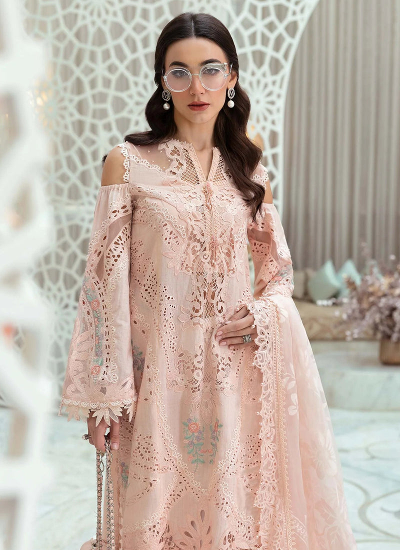Peach Color Lawn Dress for Eid Collection
