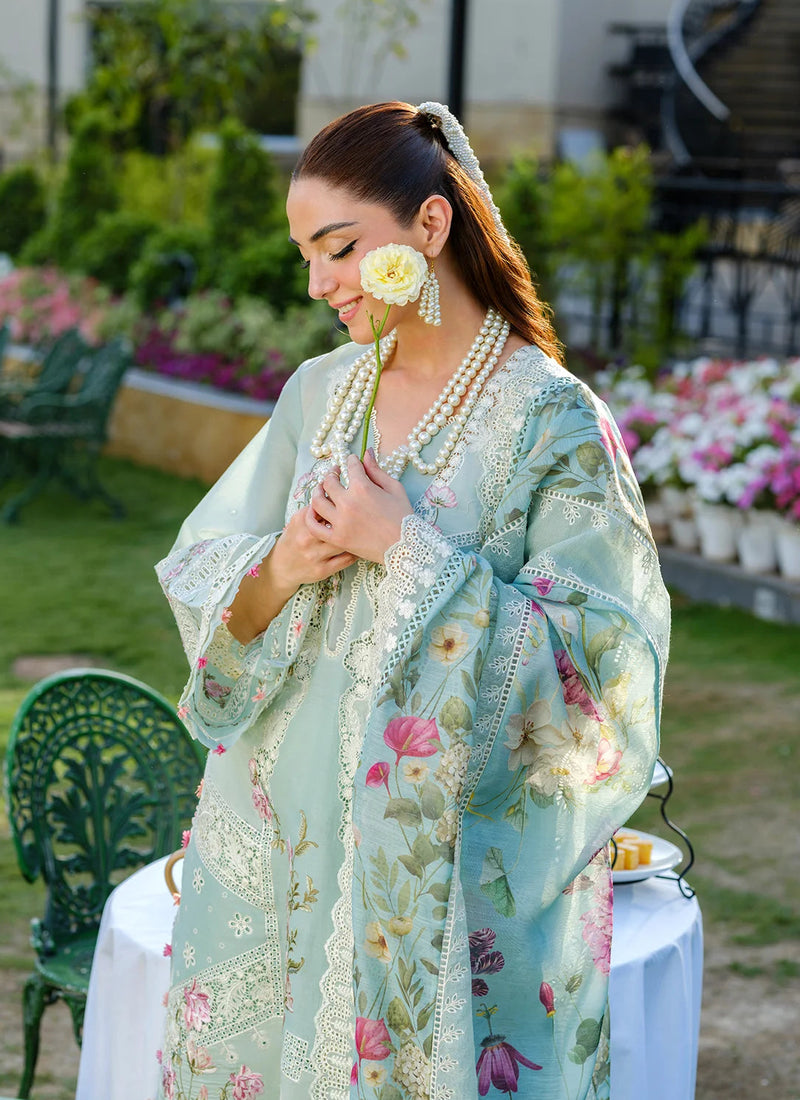 Light Blue Lawn Dress for Women
