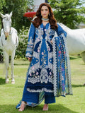 Unstitched Lawn Suit in Royal Blue