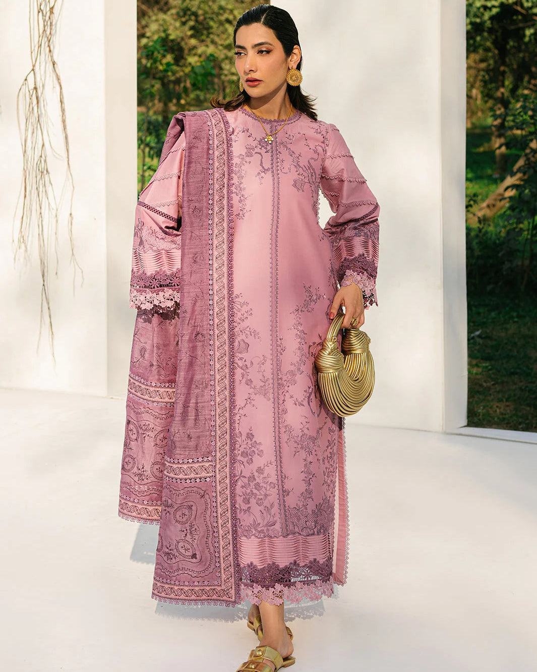 Lawn Premium Embroidered Eid Dress Design for Women