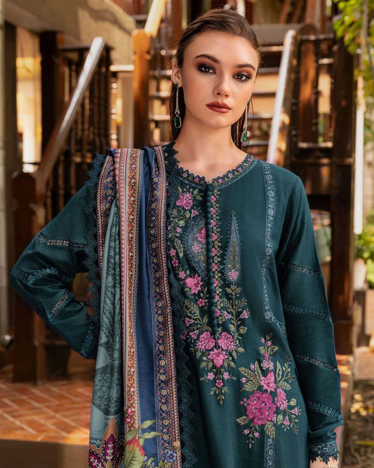 Bottle Green Luxury Lawn Design for Summer and Eid Collection 2026